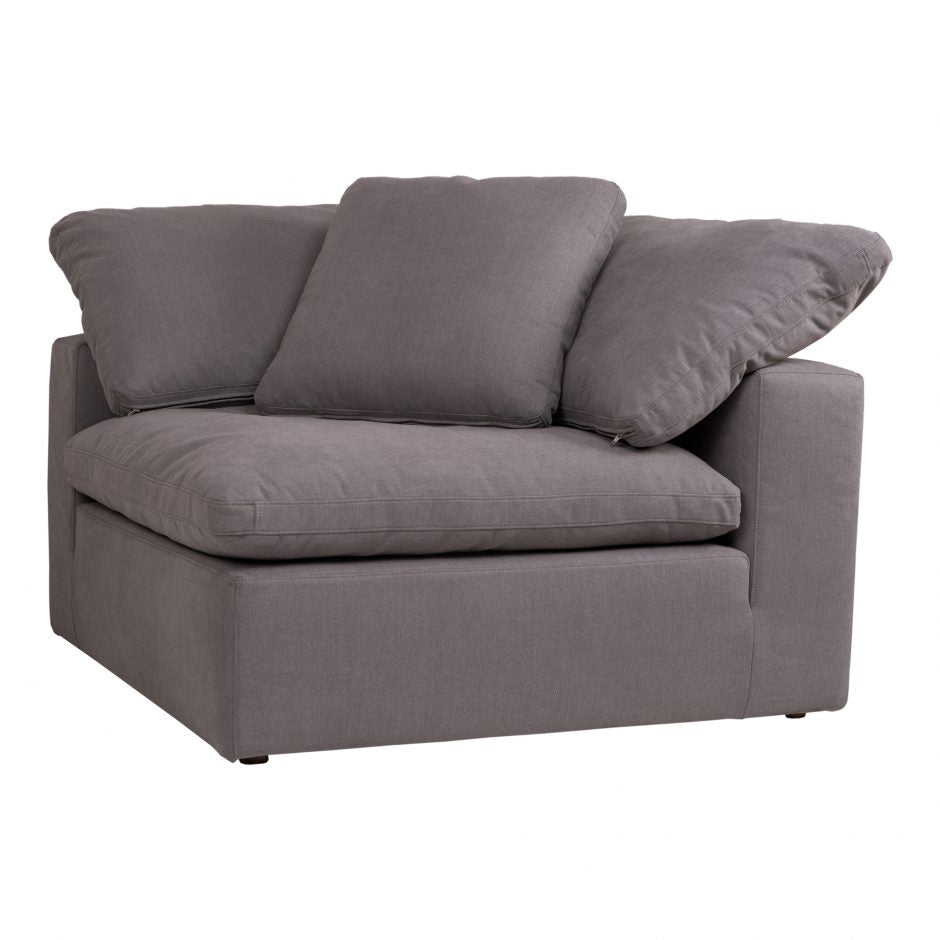 Clay Corner Chair Light Grey by Moe's Home at Eve Furniture