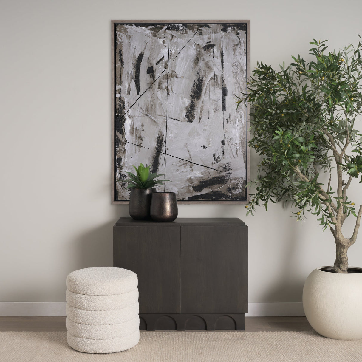 Clay III by Mercana Studio a Hand Embellished Textured Framed Canvas by Mercana at Eve Furniture