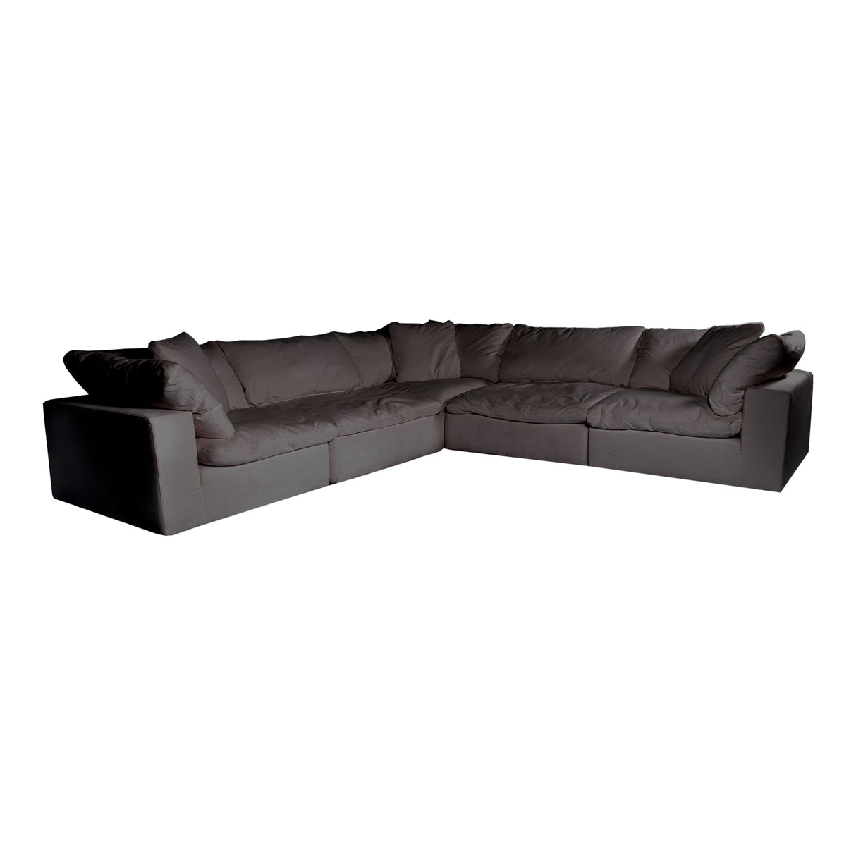 Clay Light Grey Classic L Shaped Modular Sectional by Moe's Home at Eve Furniture