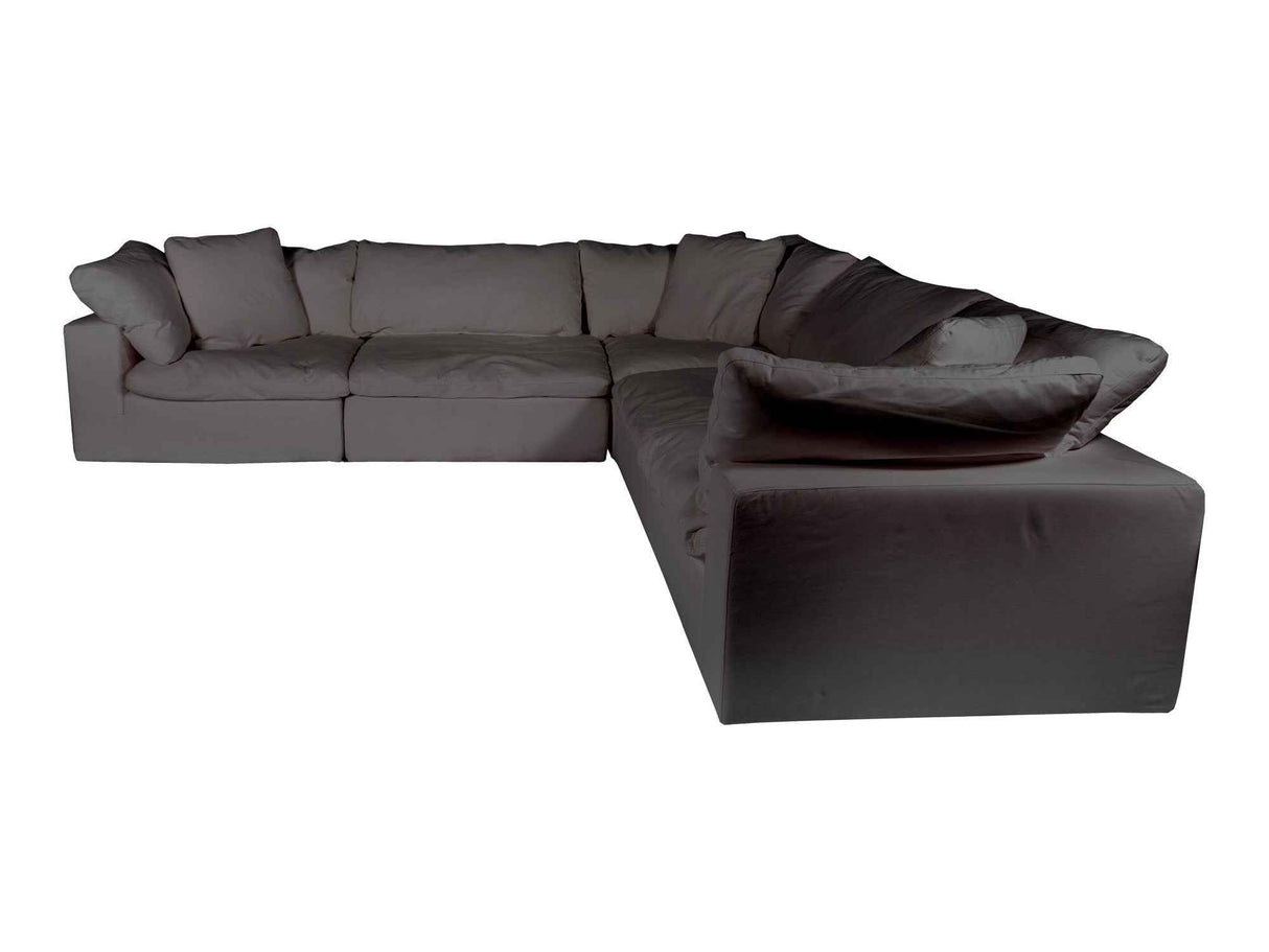 Clay Light Grey Classic L Shaped Modular Sectional