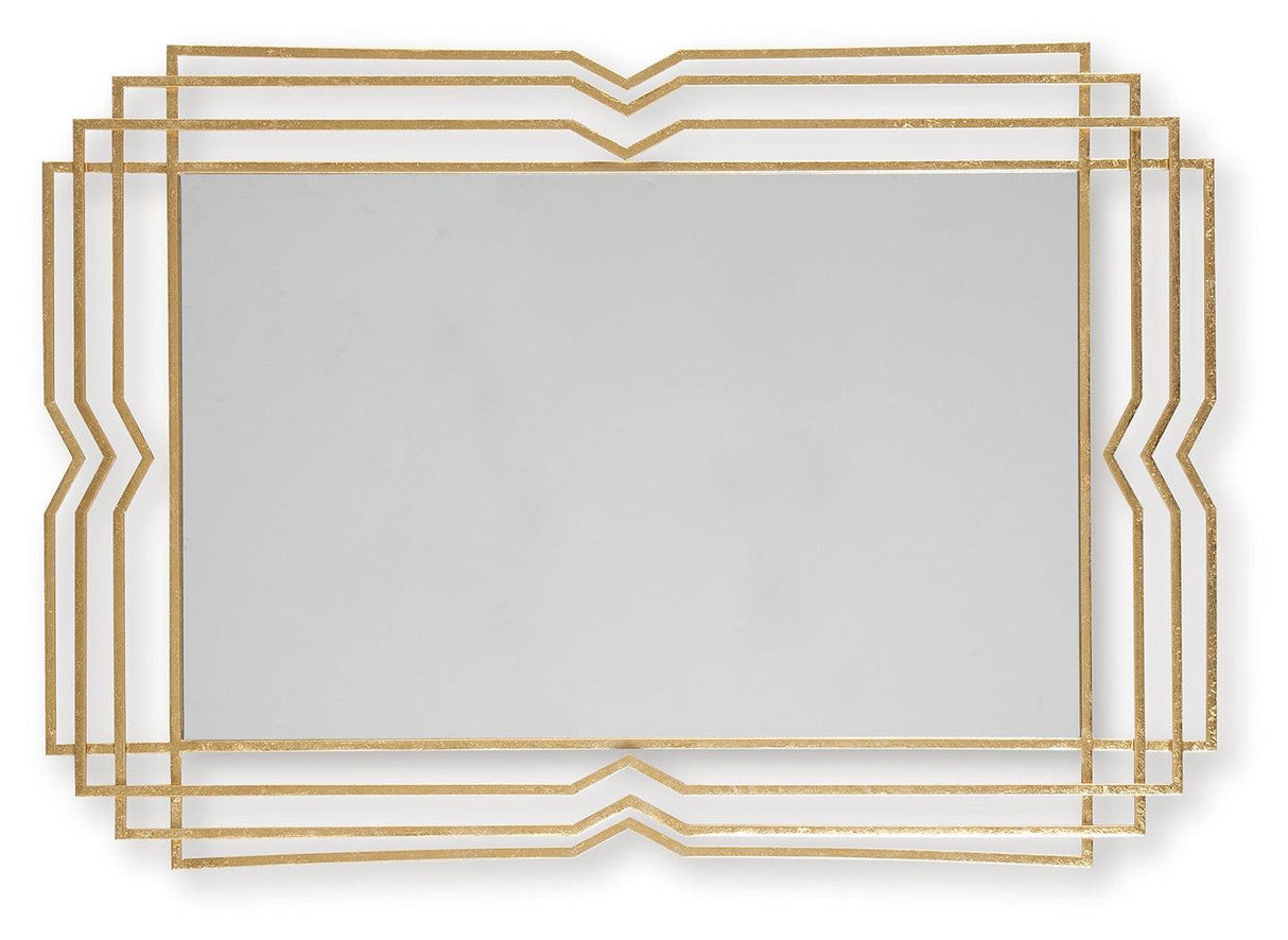 Claybrook Gold Finish Accent Mirror by Ashley at Eve Furniture