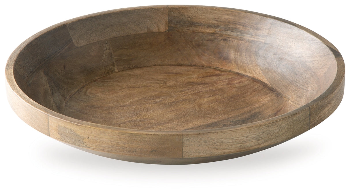 Clayburg Natural Brown Bowl by Ashley at Eve Furniture
