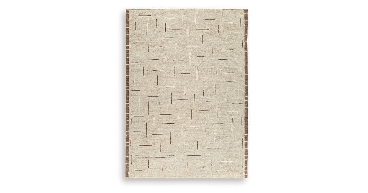 Clayman Beige/Brown Extra Large Rug by Ashley at Eve Furniture