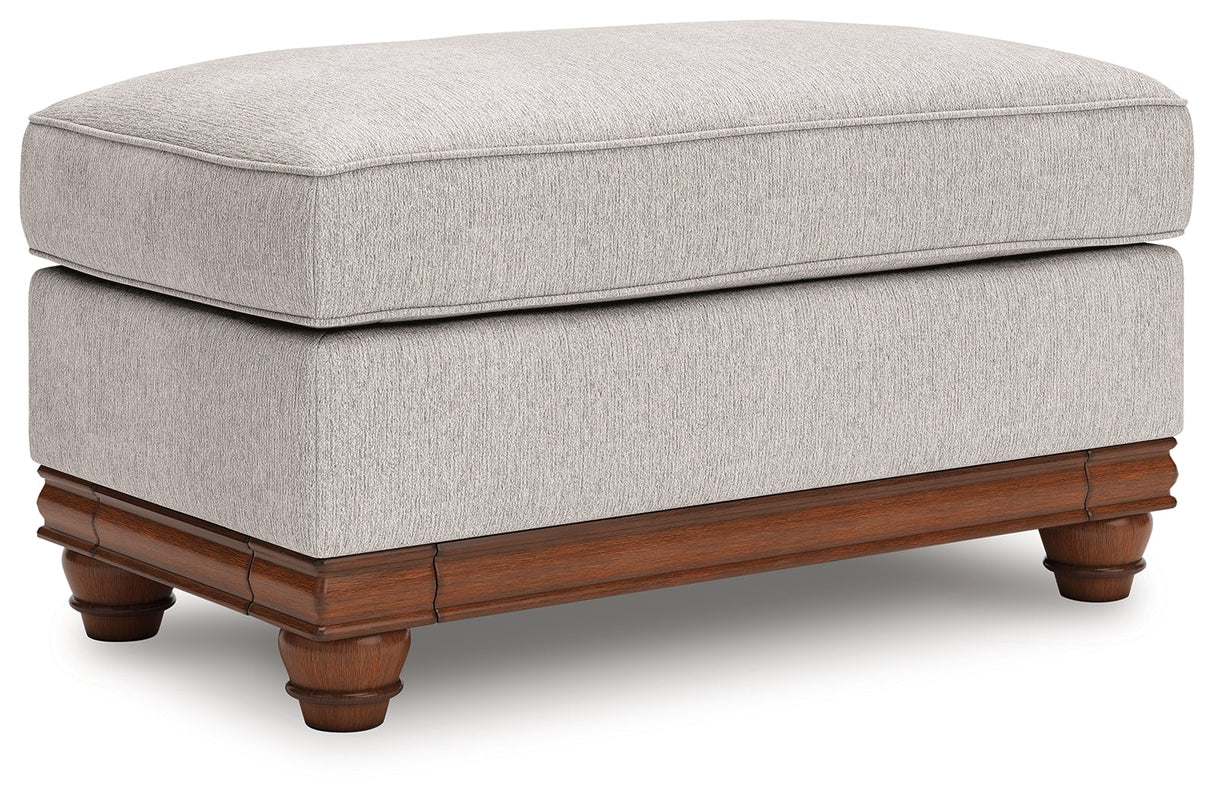 Clearbrooke Sandstone Loveseat and Ottoman by Ashley at Eve Furniture
