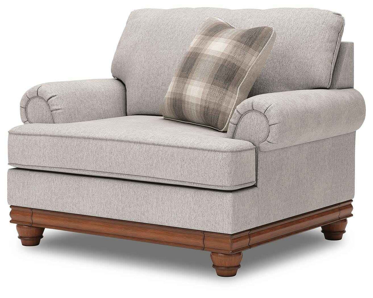 Clearbrooke Sandstone Oversized Chair and Ottoman by Ashley at Eve Furniture