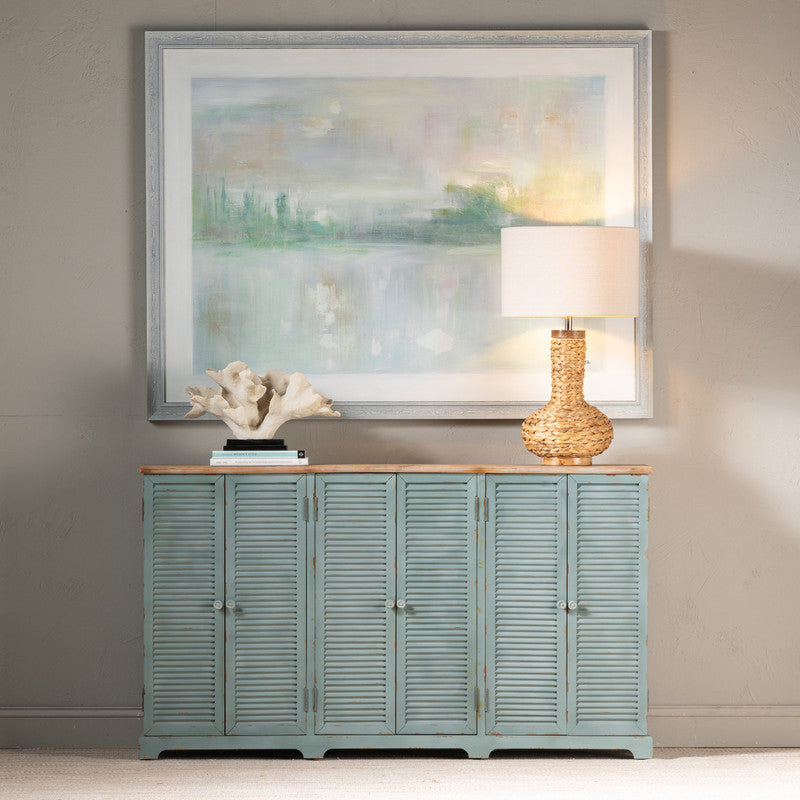 Clearwater Blue/Brown Sideboard by Crestview at Eve Furniture