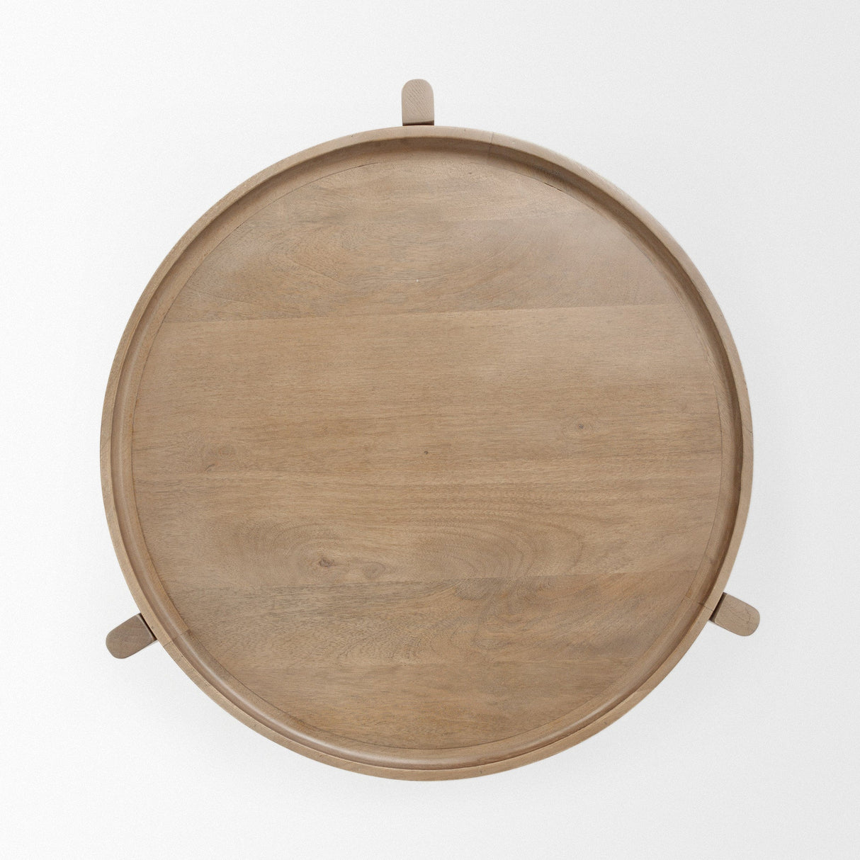 Cleaver I Round Top Brown Solid Wood Accent Table by Mercana at Eve Furniture
