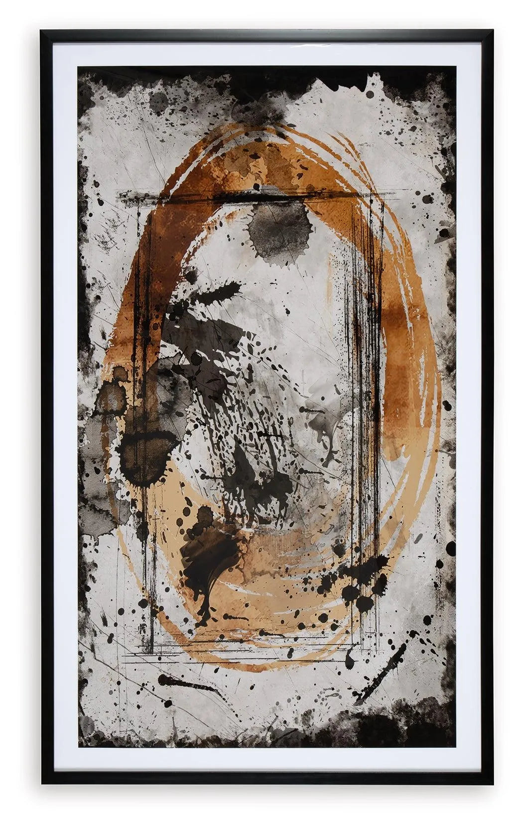 Clefting Black/Caramel/Tan Wall Art by Ashley at Eve Furniture