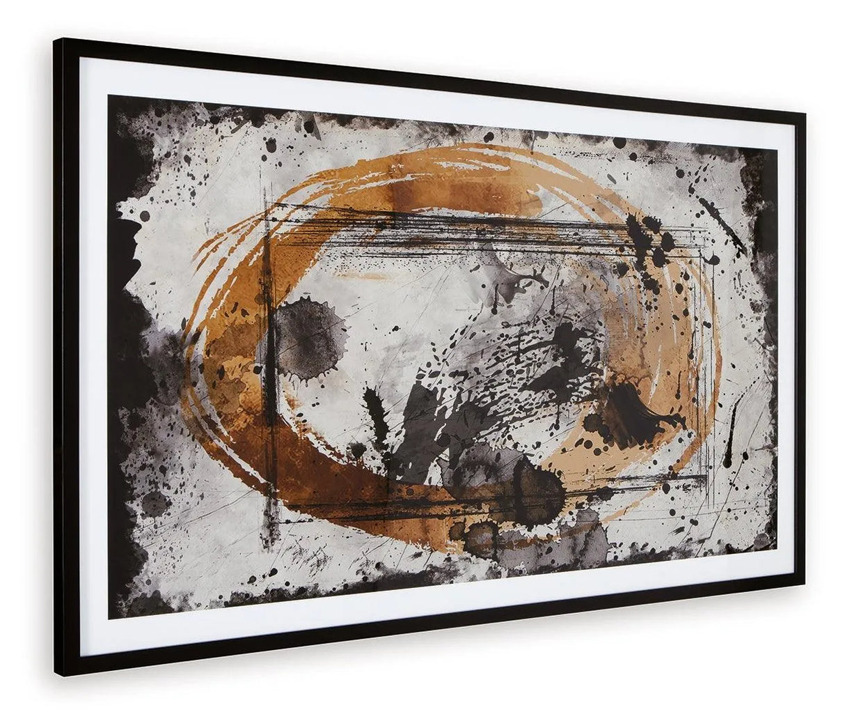 Clefting Black/Caramel/Tan Wall Art by Ashley at Eve Furniture