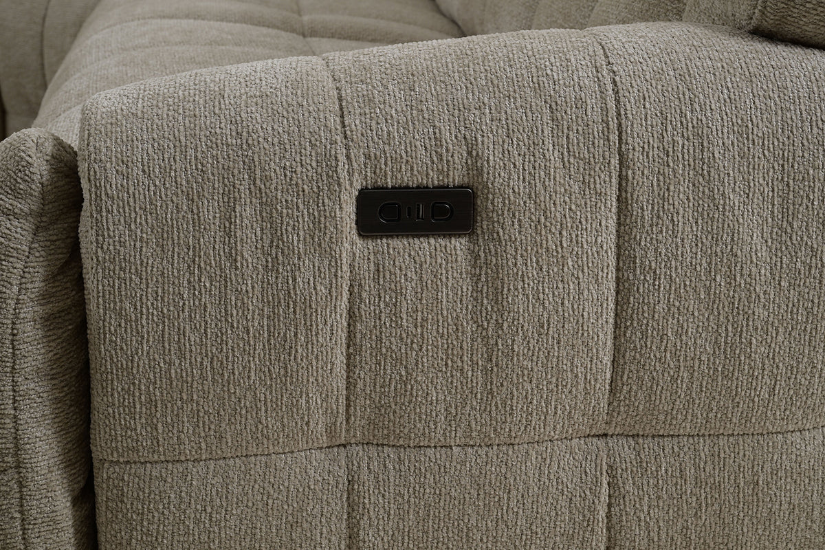 Clemens Beige Power Sectional by Furniture of America at Eve Furniture