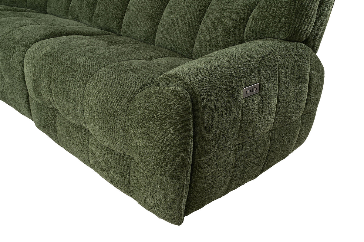 Clemens Jade Green Power Sectional by Furniture of America at Eve Furniture
