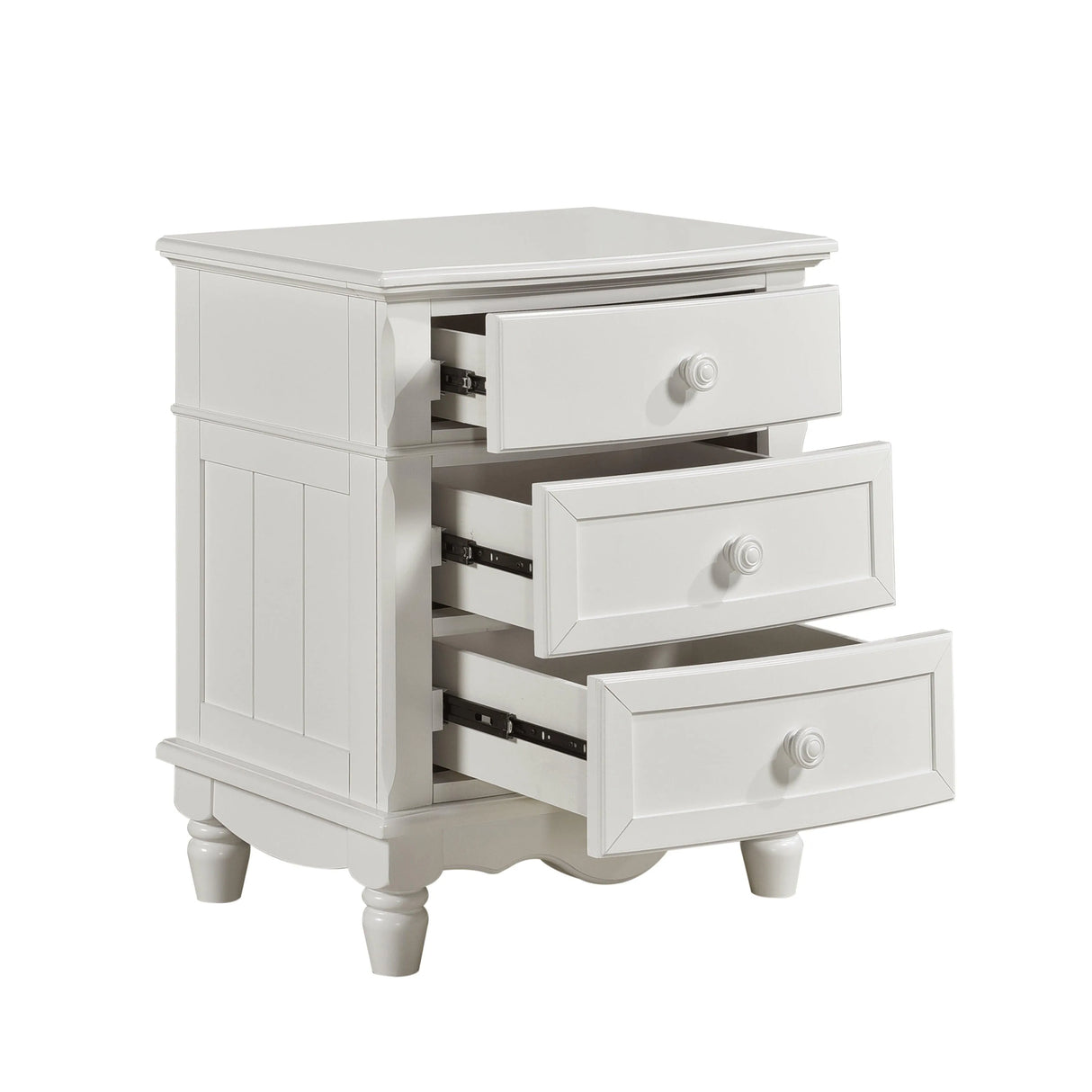 Clementine White Nightstand by Homelegance at Eve Furniture
