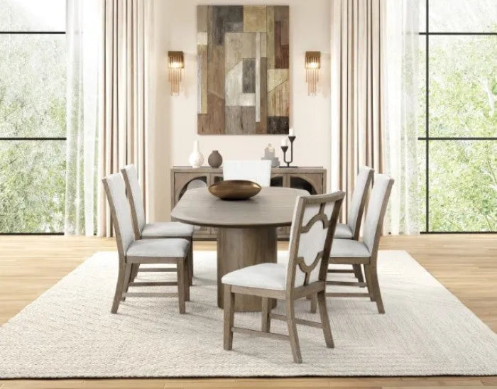 Clements Oak 7-Piece Dining Room Set by Furniture of America at Eve Furniture