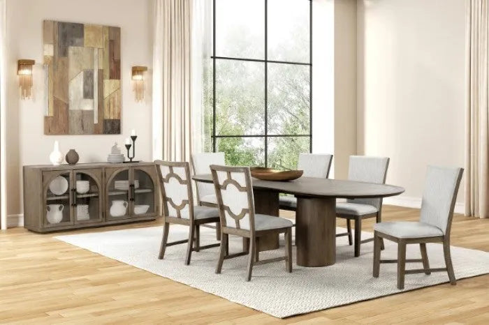 Clements Oak 7-Piece Dining Room Set by Furniture of America at Eve Furniture