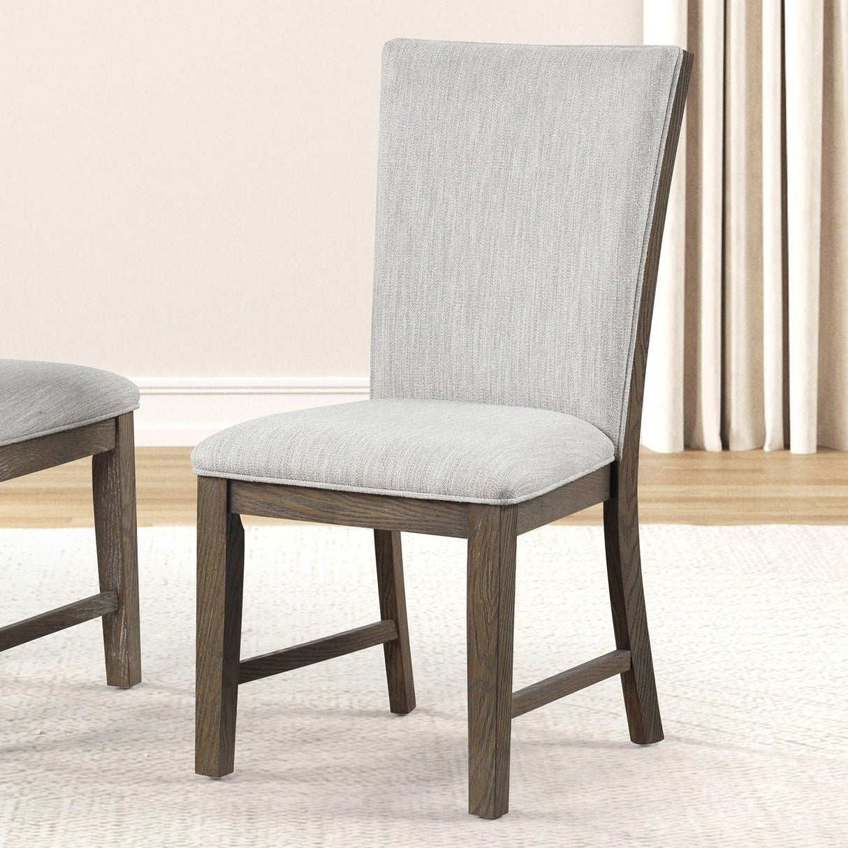 Clements Oak Uph Side Chair, Set of 2 by Furniture of America at Eve Furniture