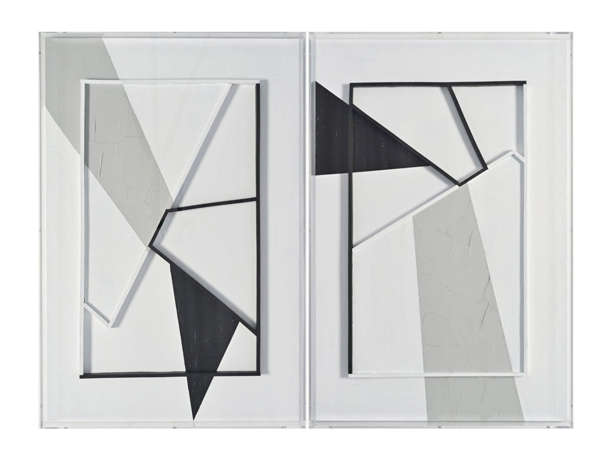 Clemmons Black/White Wall Art by Crestview at Eve Furniture