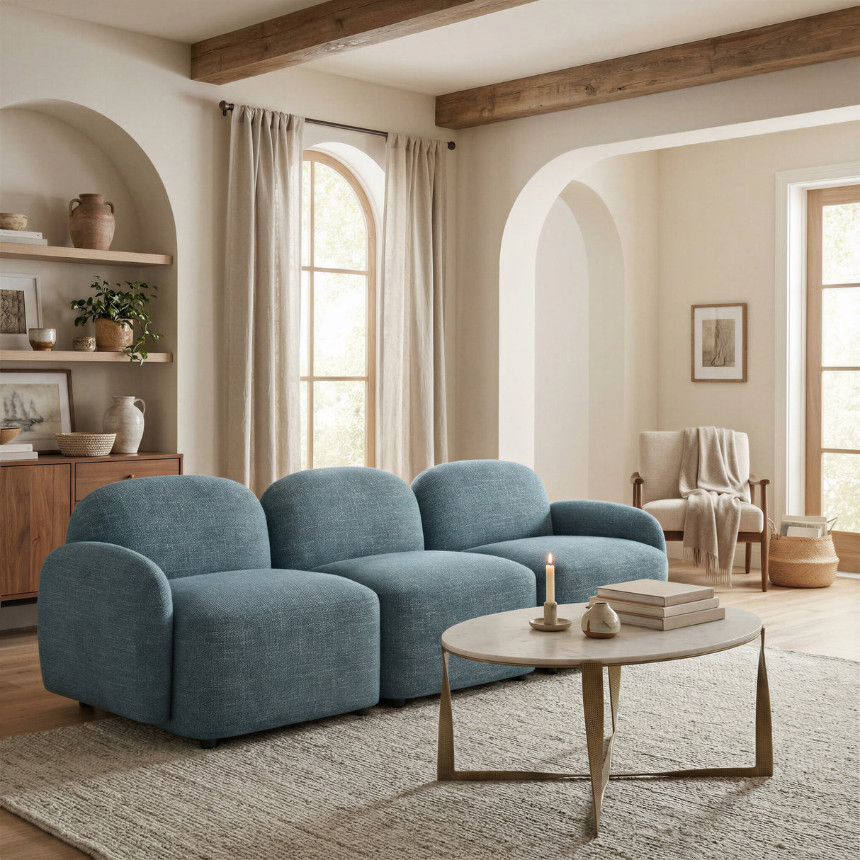 Cleo Blue Modular Sofa by Zuomod at Eve Furniture