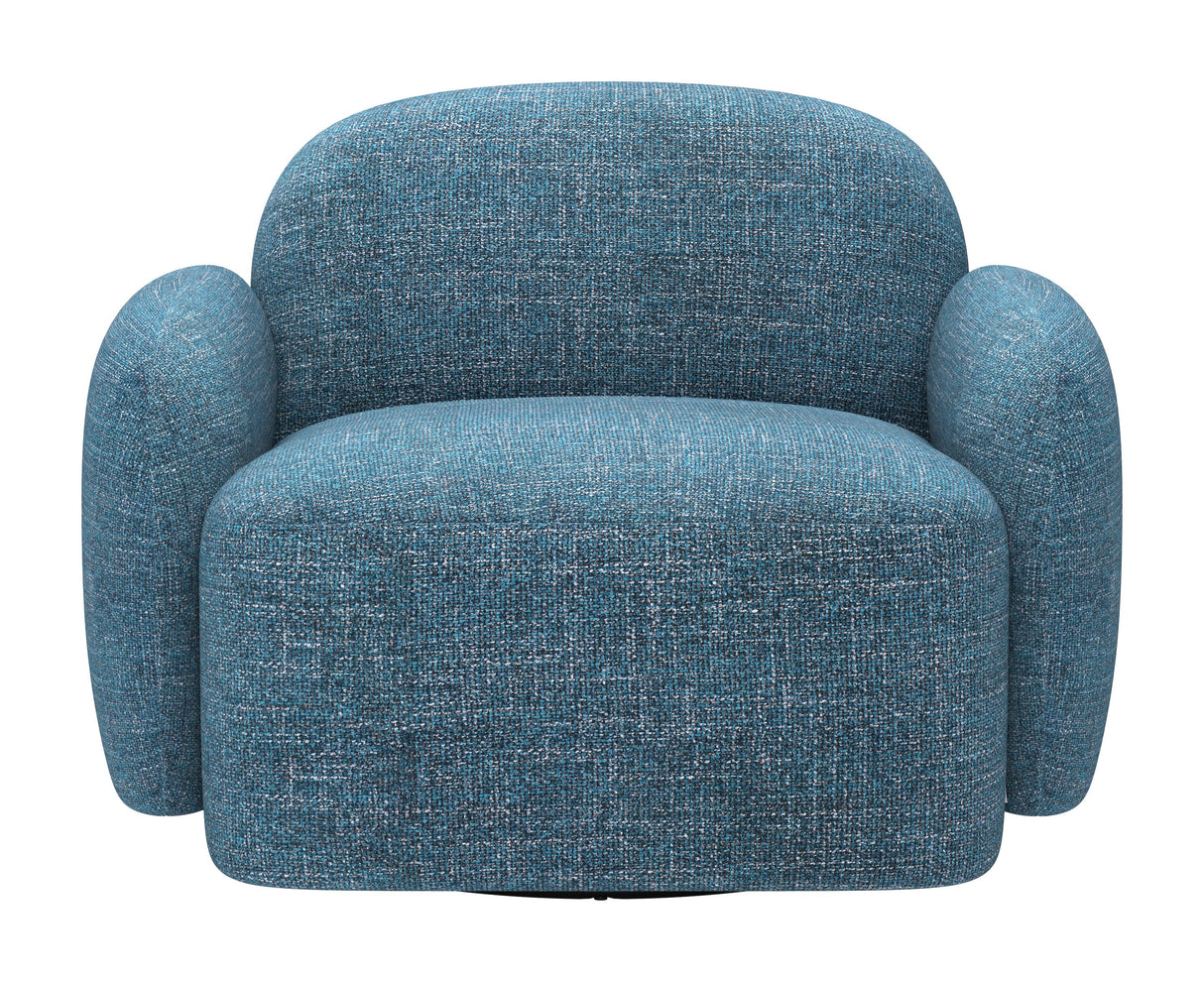 Cleo Blue Swivel Chair by Zuomod at Eve Furniture