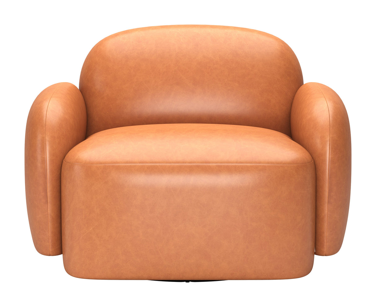 Cleo Brown Swivel Chair by Zuomod at Eve Furniture