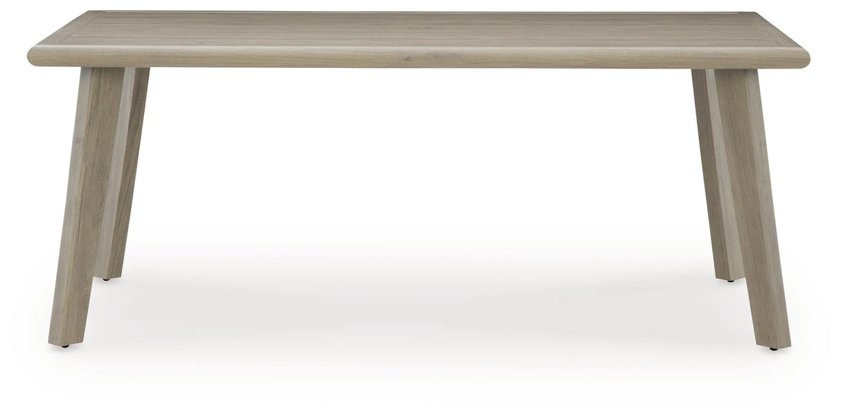 Cliff Trails Beige Outdoor Dining Table by Ashley at Eve Furniture