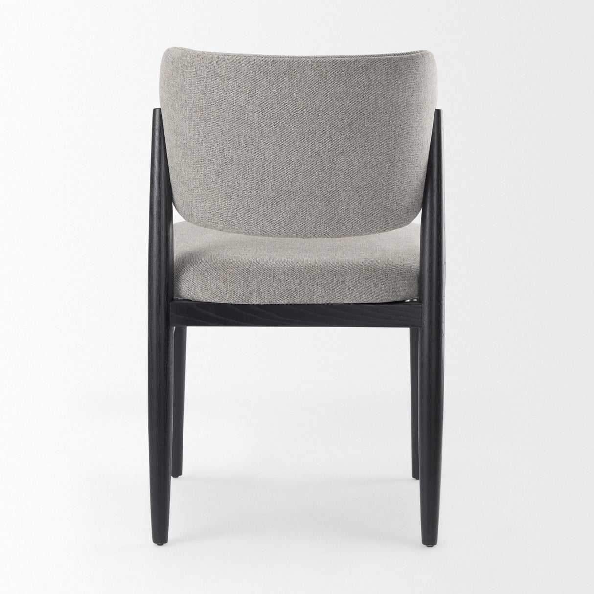 Cline 20.9L x 23.0W x 31.9H Gray Fabric W/Black Wood Dining Chair, Set of 2 by Mercana at Eve Furniture