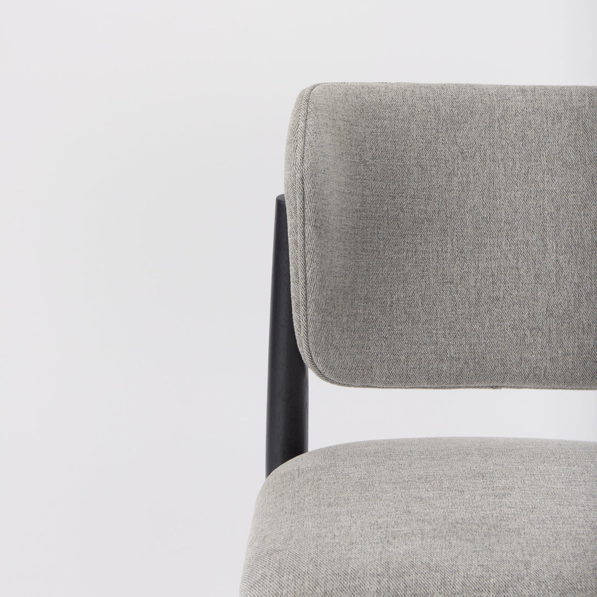Cline 20.9L x 23.0W x 31.9H Gray Fabric W/Black Wood Dining Chair, Set of 2 by Mercana at Eve Furniture