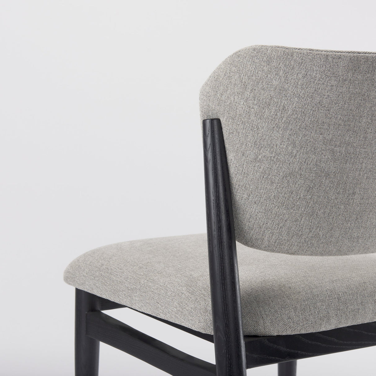 Cline 20.9L x 23.0W x 31.9H Gray Fabric W/Black Wood Dining Chair, Set of 2 by Mercana at Eve Furniture
