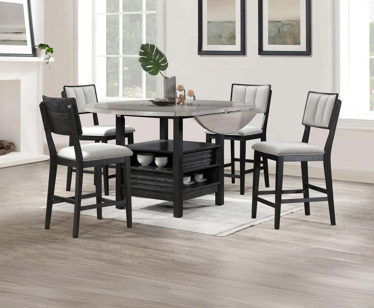 Cline Black and Gray Counter Height Dining Table by Crown Mark at Eve Furniture