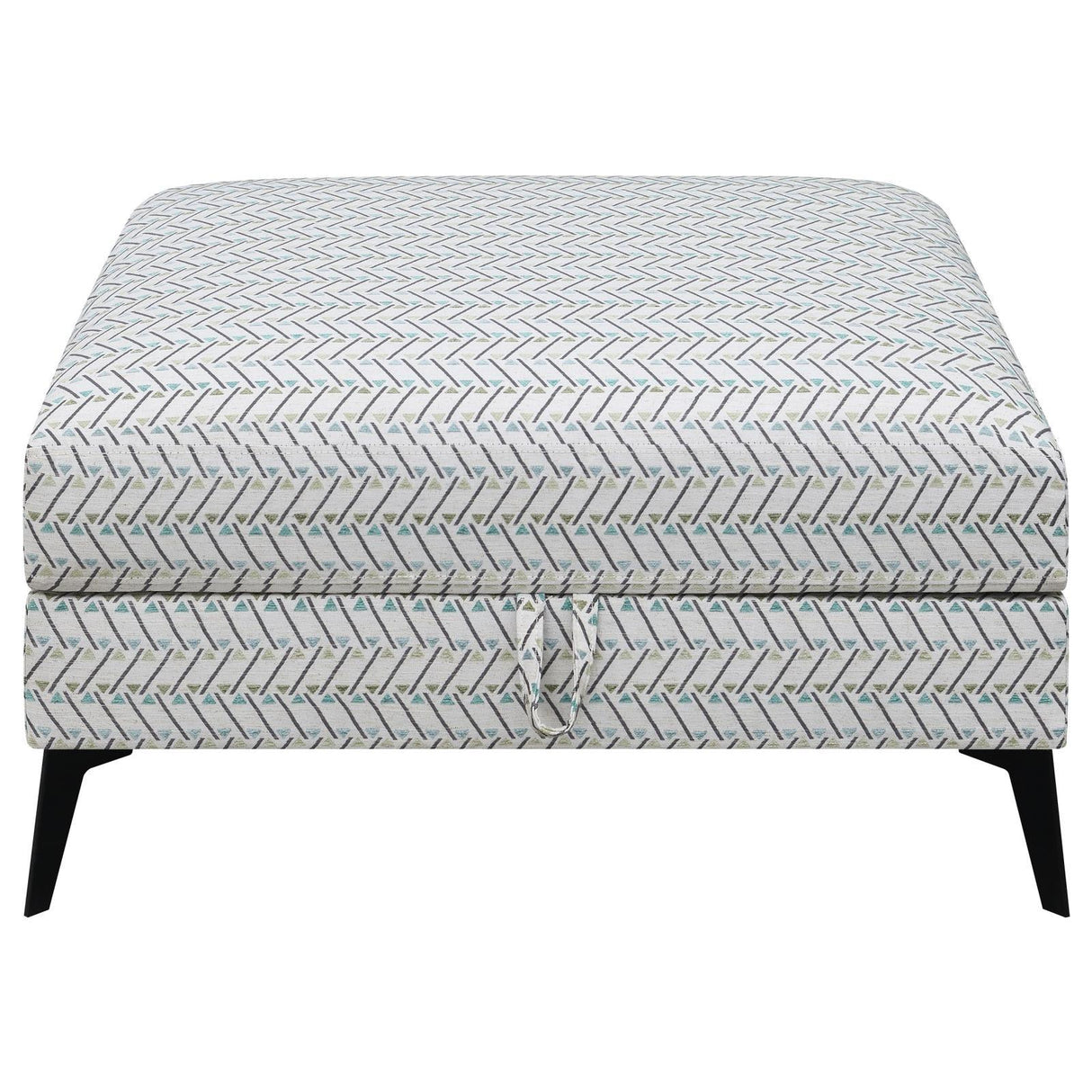 Clint Multi-color Upholstered Ottoman with Tapered Legs by Coaster at Eve Furniture