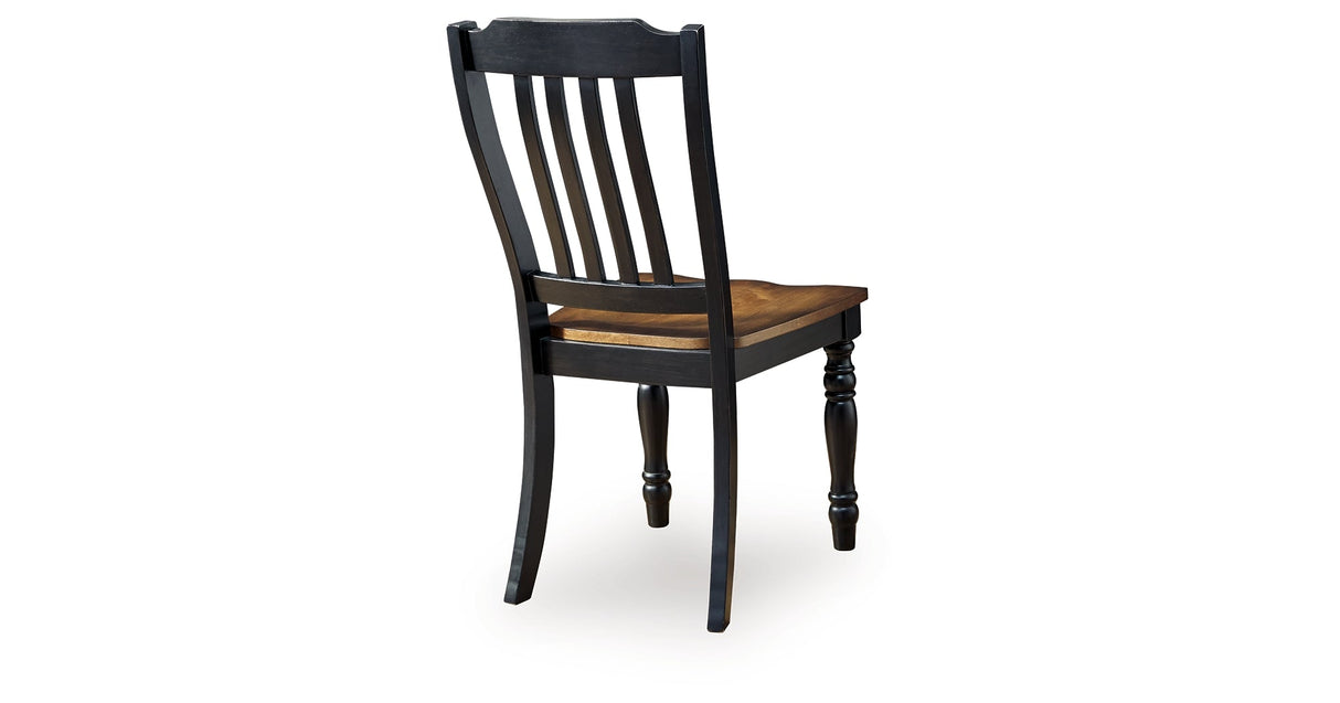 Clorazi Black/Brown Dining Chair, Set of 2 by ASHLEY FURNITURE at Eve Furniture