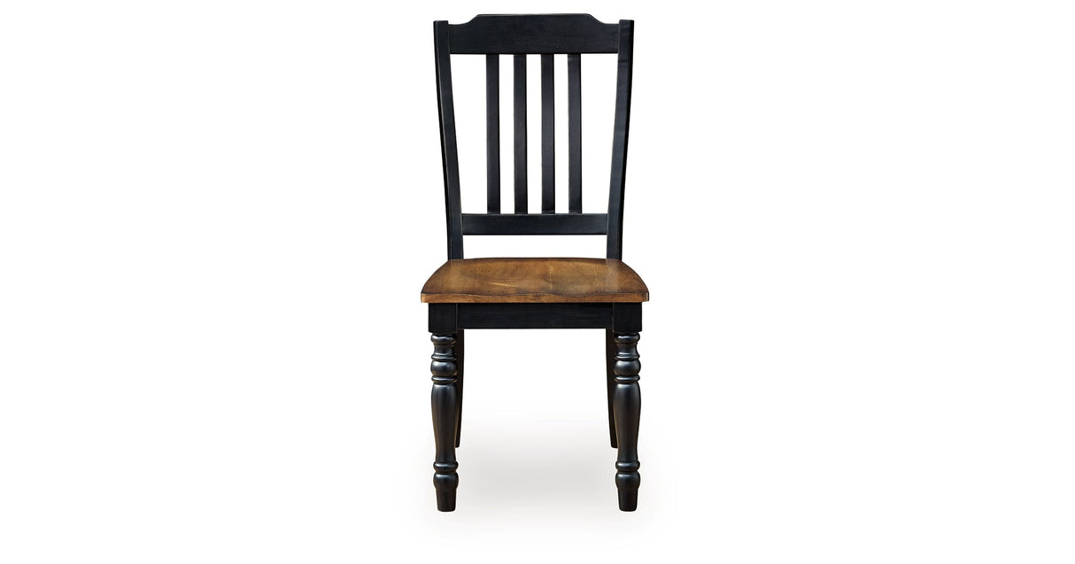 Clorazi Black/Brown Dining Chair, Set of 2 by ASHLEY FURNITURE at Eve Furniture