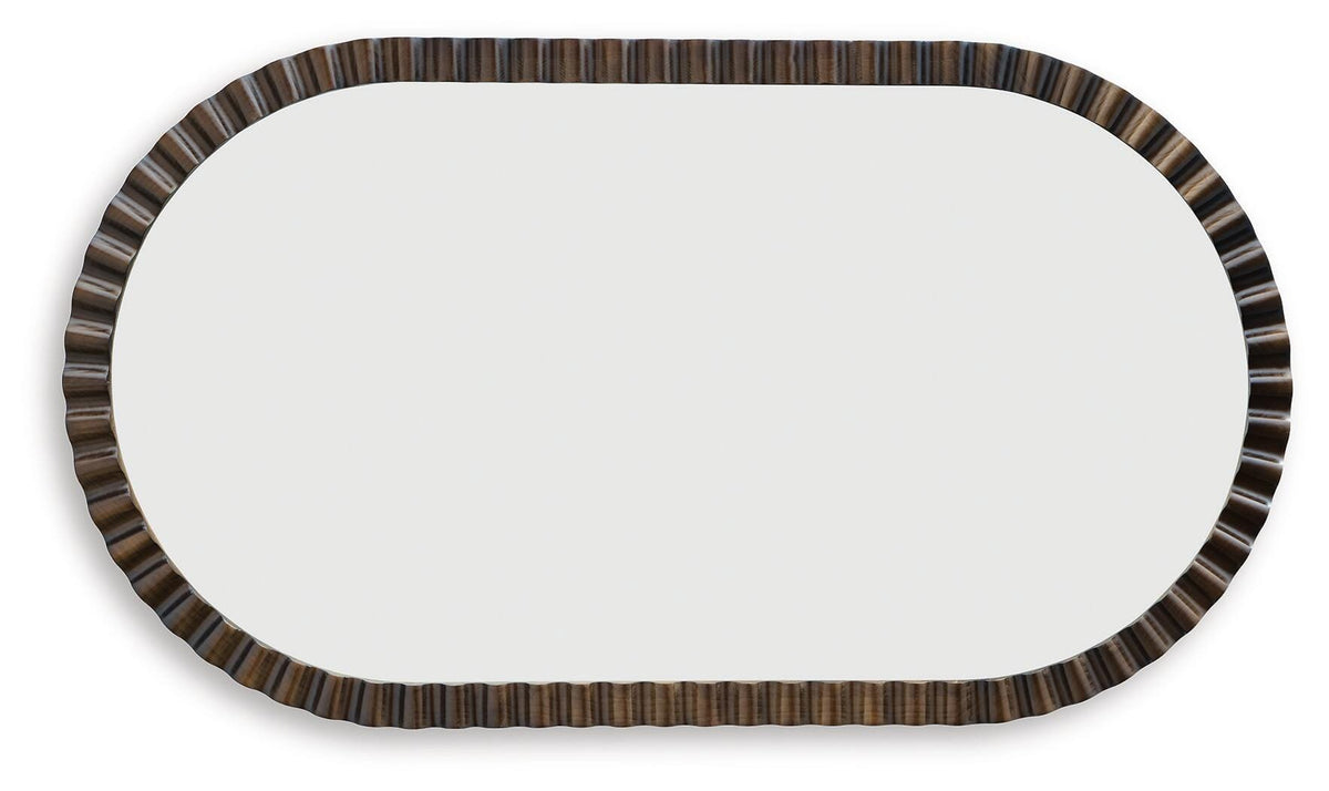 Clorington Dark Brown Accent Mirror by Ashley at Eve Furniture