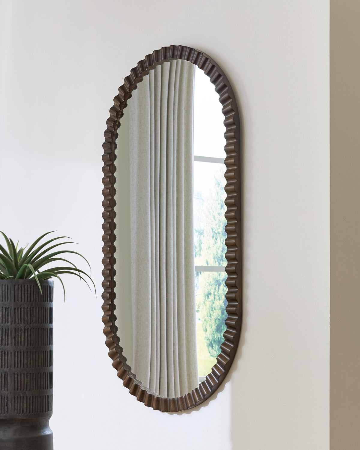 Clorington Dark Brown Accent Mirror by Ashley at Eve Furniture