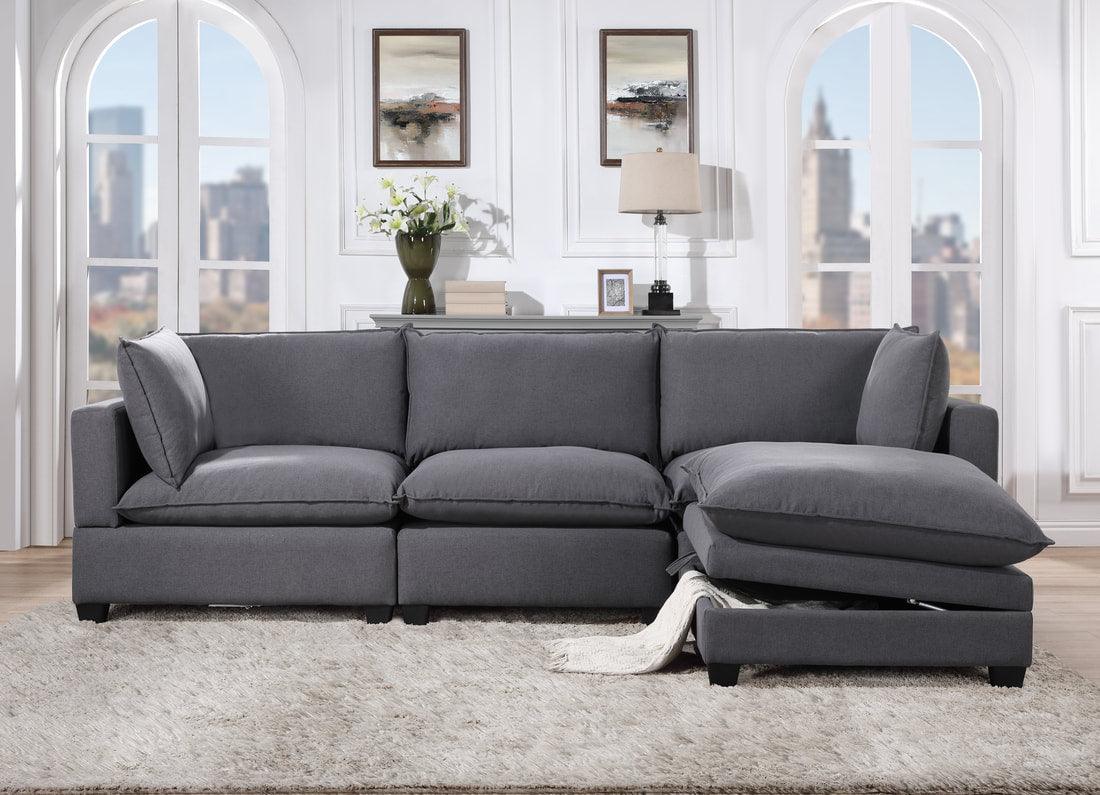 Cloud Charcoal Modular Sectional by Happy Homes at Eve Furniture