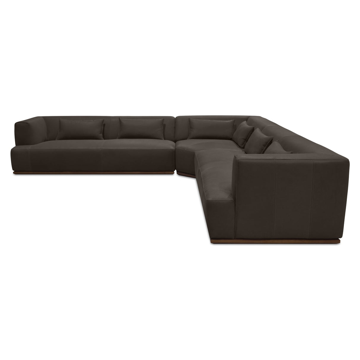 Clove Deep Brown L-Shaped Sectional by Moe's Home at Eve Furniture