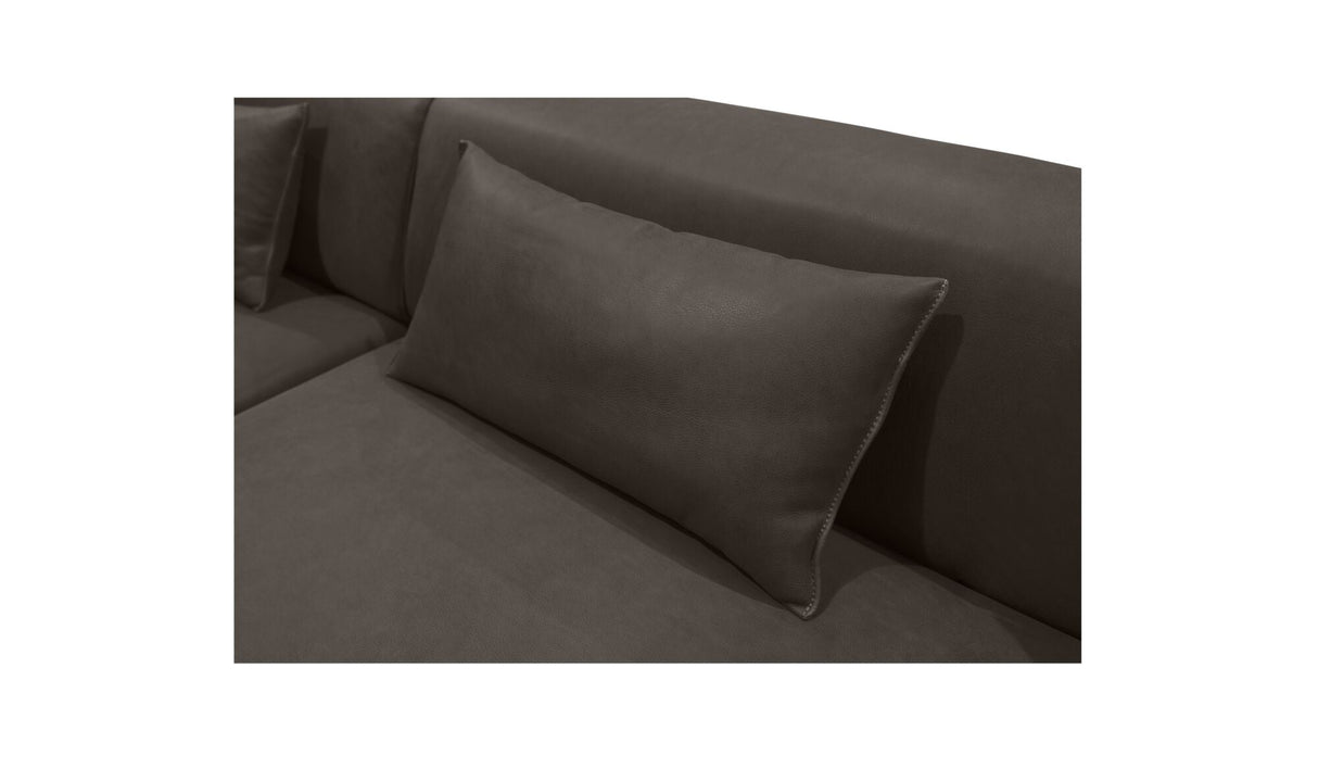 Clove L-Shaped Sectional Deep Brown by Moe's Home at Eve Furniture