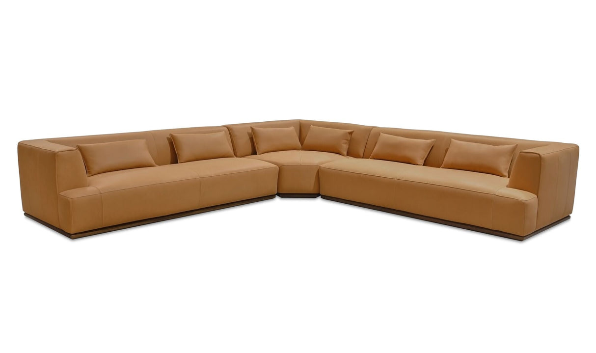 Clove L-Shaped Sectional Tan by Moe's Home at Eve Furniture