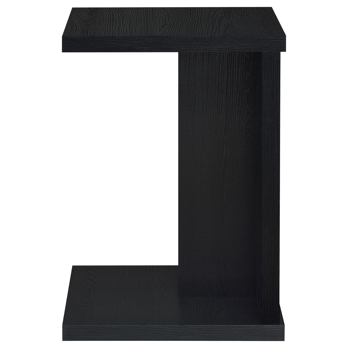 Clower Black Engineered Wood C-Shaped Sofa Side Table by Coaster at Eve Furniture