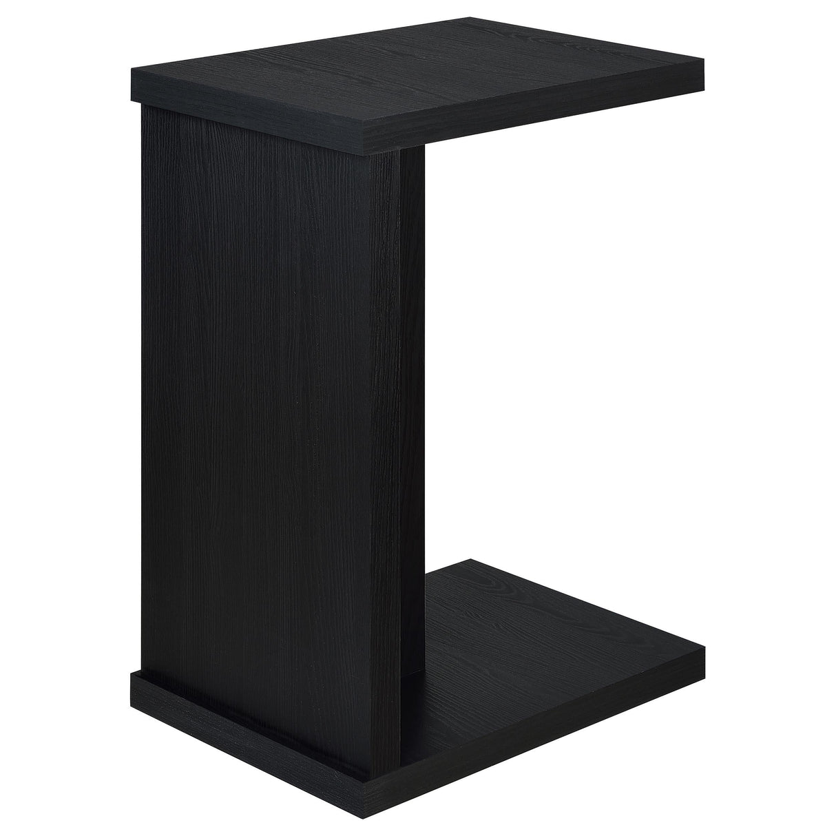 Clower Black Engineered Wood C-Shaped Sofa Side Table by Coaster at Eve Furniture