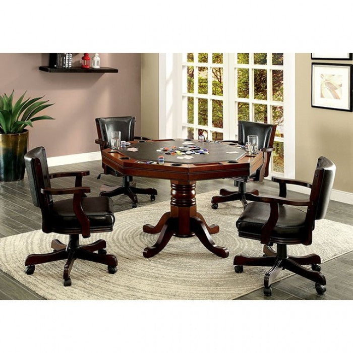 Rowan Cherry 5-Piece Dining Room Set by Furniture of America at Eve Furniture