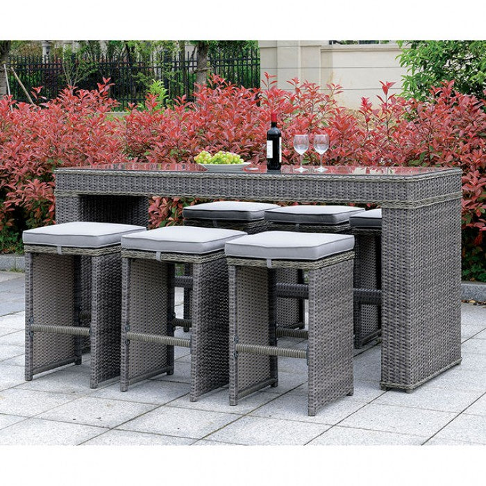 Ismay Gray Outdoor Bar Stool (6/Ctn)