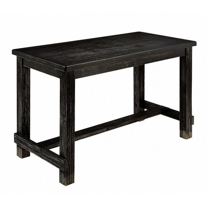 Sania Rustic Black Gray 5-Piece Counter Height Table Set