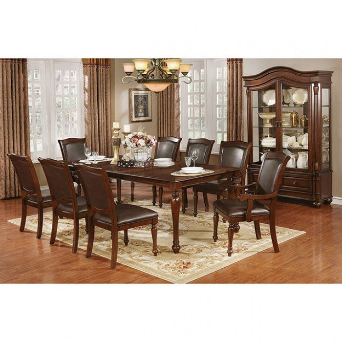 Sylvana Brown Cherry/Espresso 9-Piece Dining Room Set
