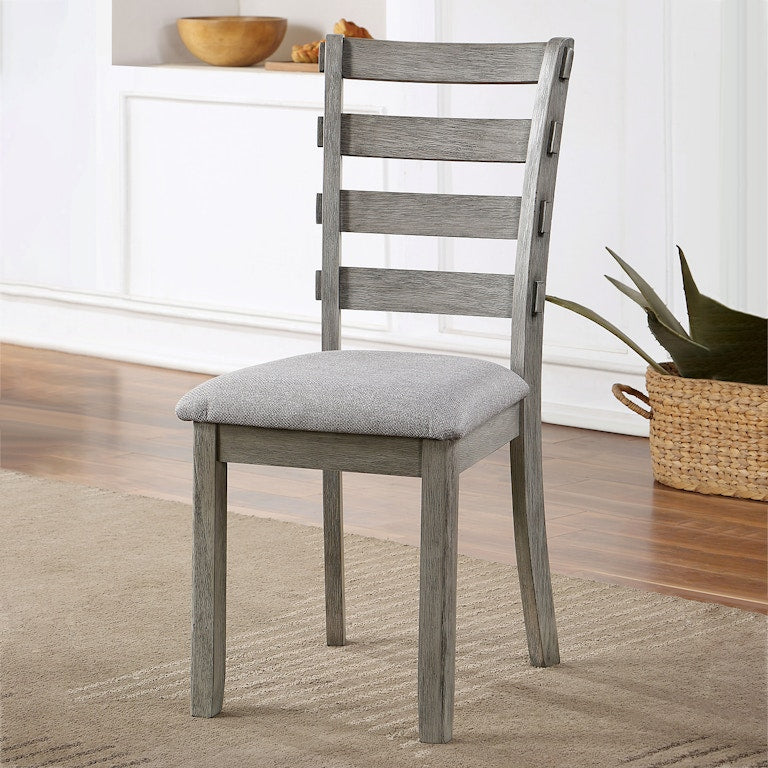 Laquila Gray Side Chair, Set of 2 by Furniture of America at Eve Furniture