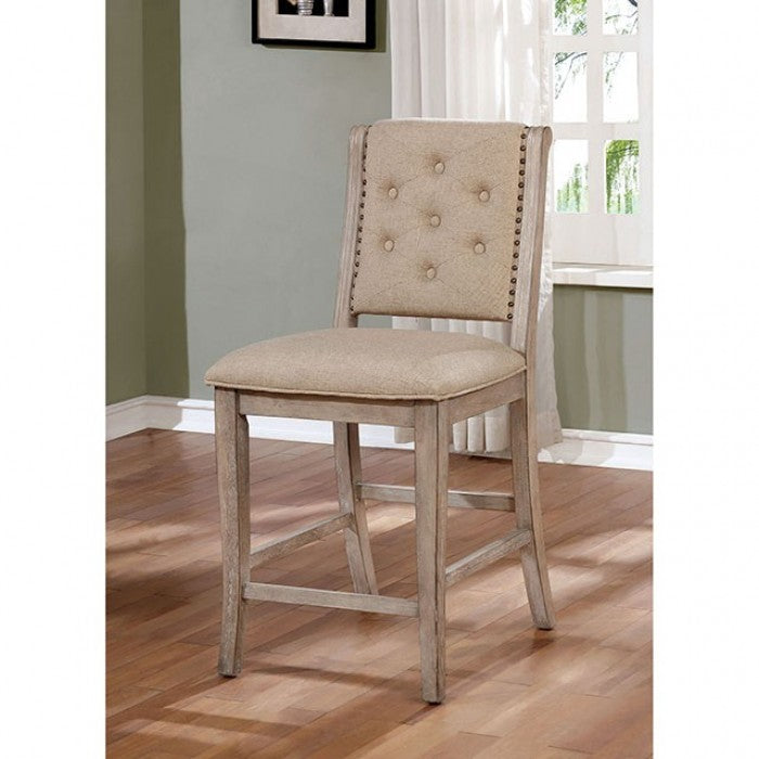 Ledyard Rustic Natural Tone Counter Height Side Chair Set of 2