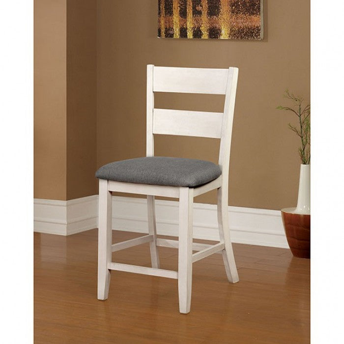 Anadia Antique White/Gray Counter Height Side Chair Set of 2