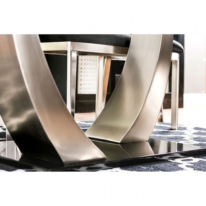 Nova Silver/Black 7-Piece Dining Room Set