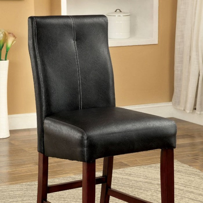 Bonneville Brown Cherry/Black Counter Height Chair Set of 2