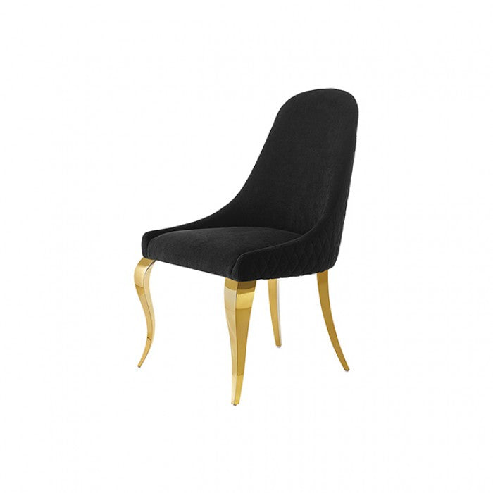 Neuveville Gold/Black Upholstered Side Chair Set of 2
