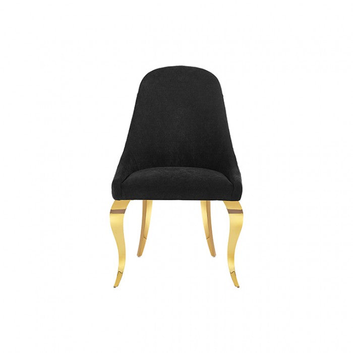 Neuveville Gold/Black Upholstered Side Chair Set of 2